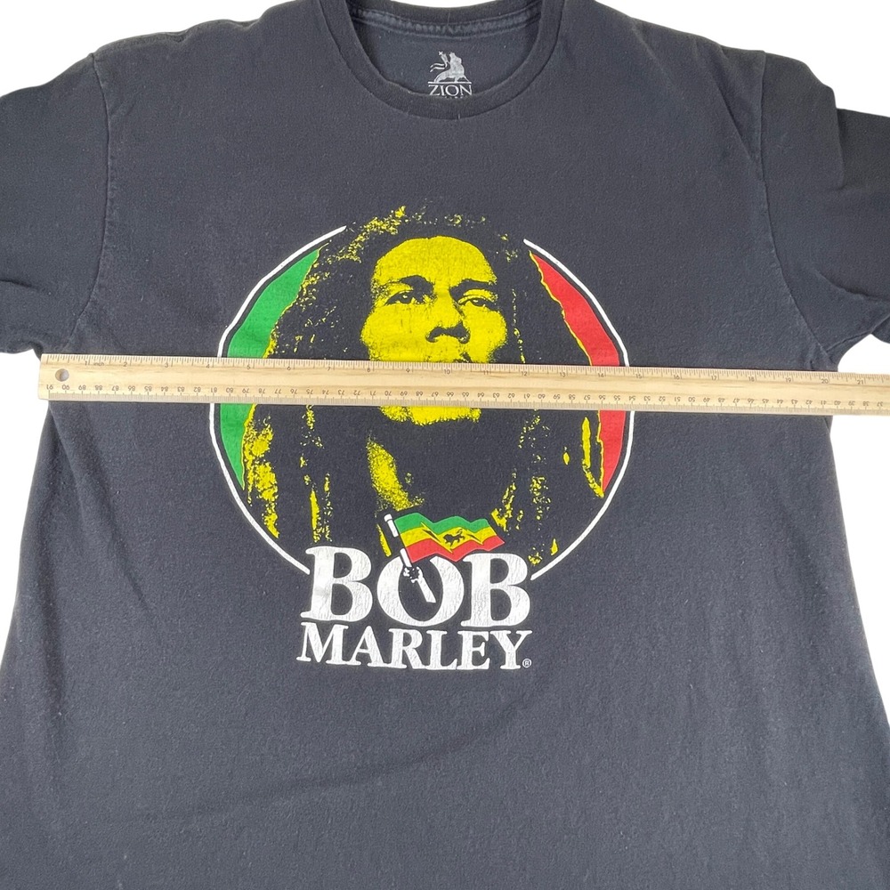 Zion Rootswear T-Shirt Mens L Black Bob Marley Graphic Reggae Rasta - Picture 6 of 7